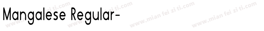 Mangalese Regular字体转换